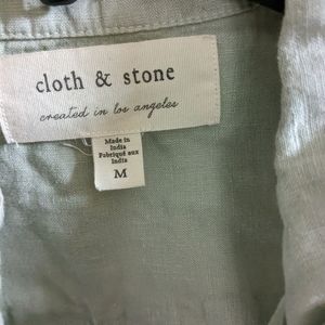 Cloth and Stone cropped linen shirt